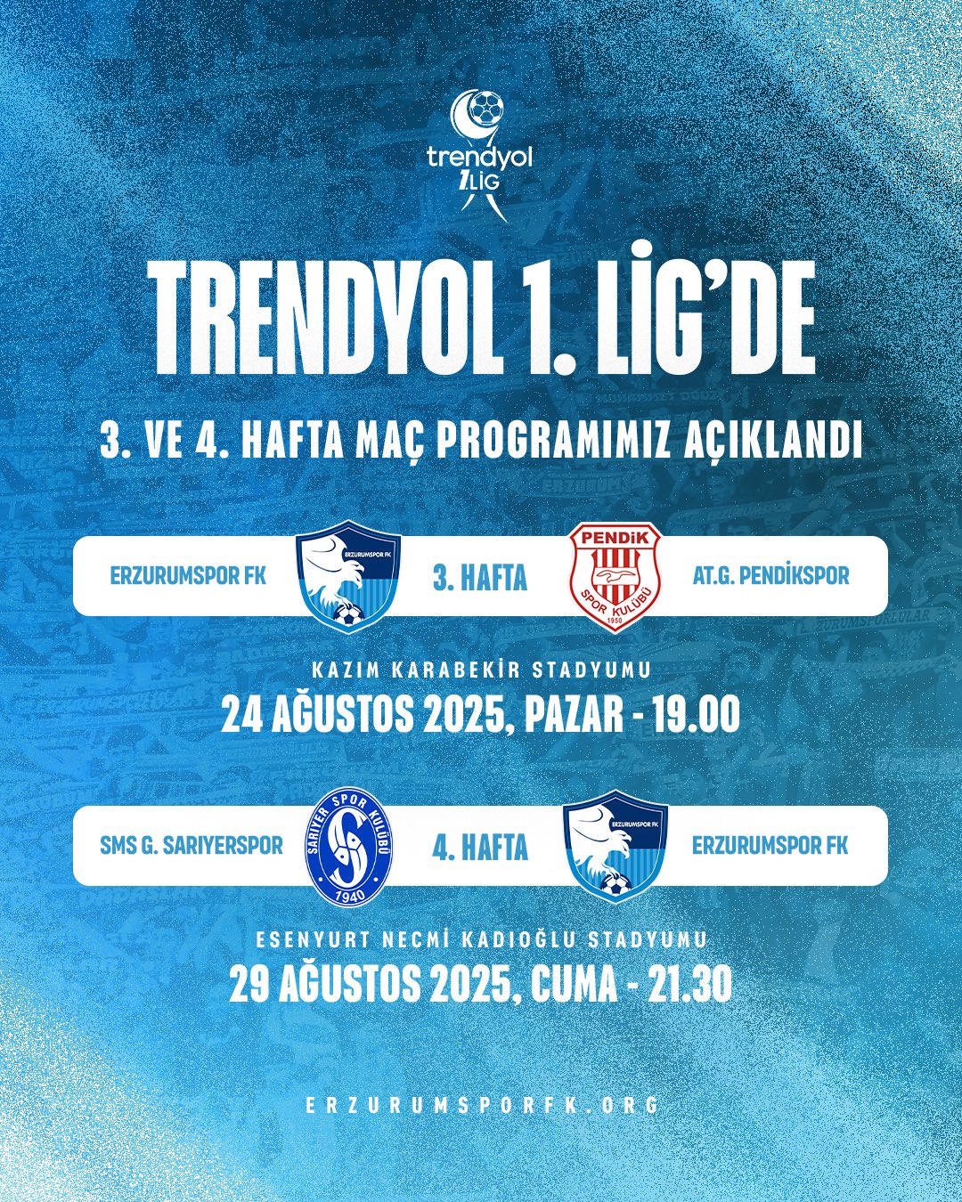 PENDİK VE SARIYER MAÇLARININ SAATİ BELLİ OLDU